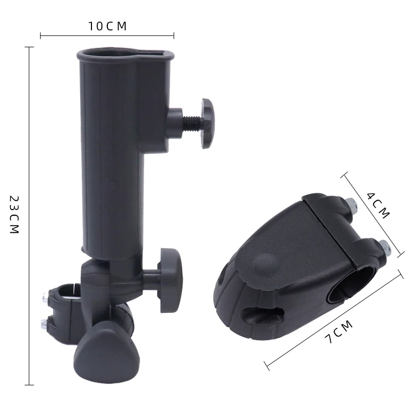 Universal Golf Cart Umbrella Holder Adjustable Golf Trolley Umbrella Stand Clip Buggy Baby Pram Wheelchair Umbrella Bracket