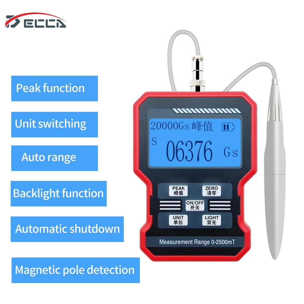 High-precision Gauss Meter Digital Tesla Meter Koot Magnetic Field Magnetic Intensity Detector Handheld Flux Meter