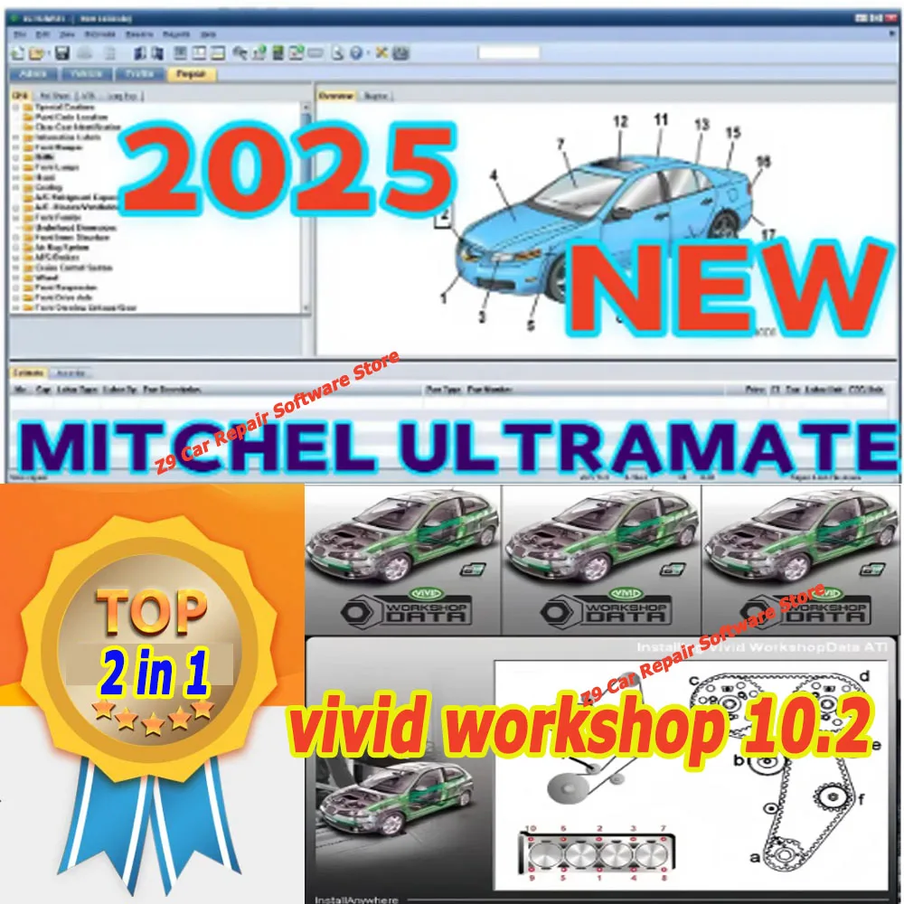 

2025 Mitchell Ultramate 7 Полная усовершенствованная система оценки с выжилой мастерской 10.2 Программное обеспечение для авторемонта + установка видеодомофона
