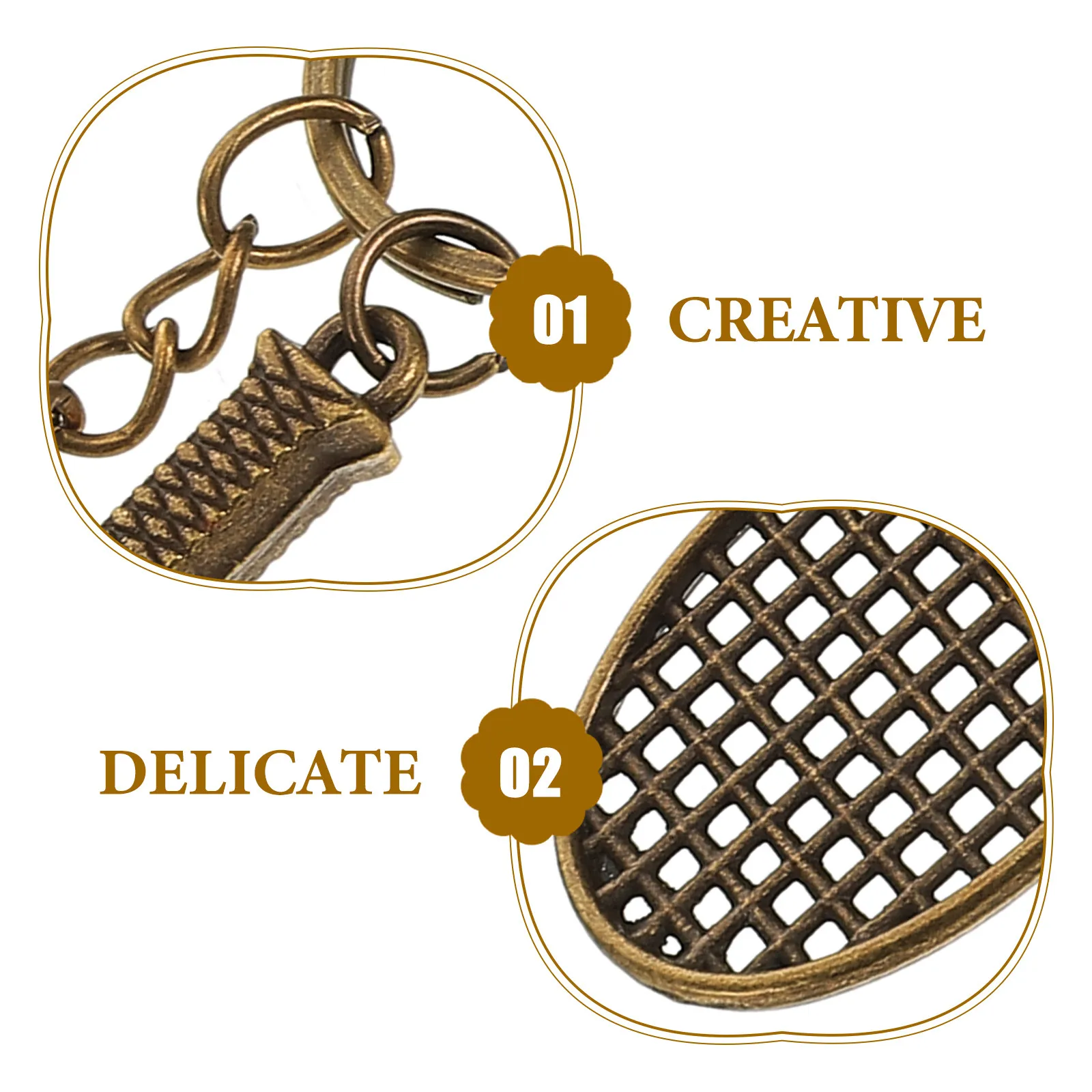 

Набор из 6 спортивных брелоков: металлические подвески в виде воланов для бадминтона из нержавеющей стали, для спортсменов, повседневное использование, серебро, бронза