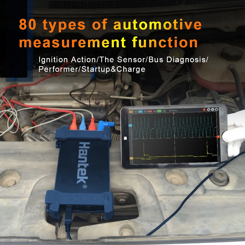 Hantek 4CH Digital Portable scilloscope kit 6254BE 250MHz Bandwidth Automotive Car-detector 1Gsa/s USB PC Osciloscopio