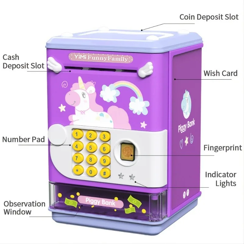 Iko-Tirelire Électronique à Empreintes Digitales avec Musique pour Garçon et Fille, Cadeau d'Anniversaire pour Enfant en Bas Âge, Nairobi, Orn, KrasnoBear