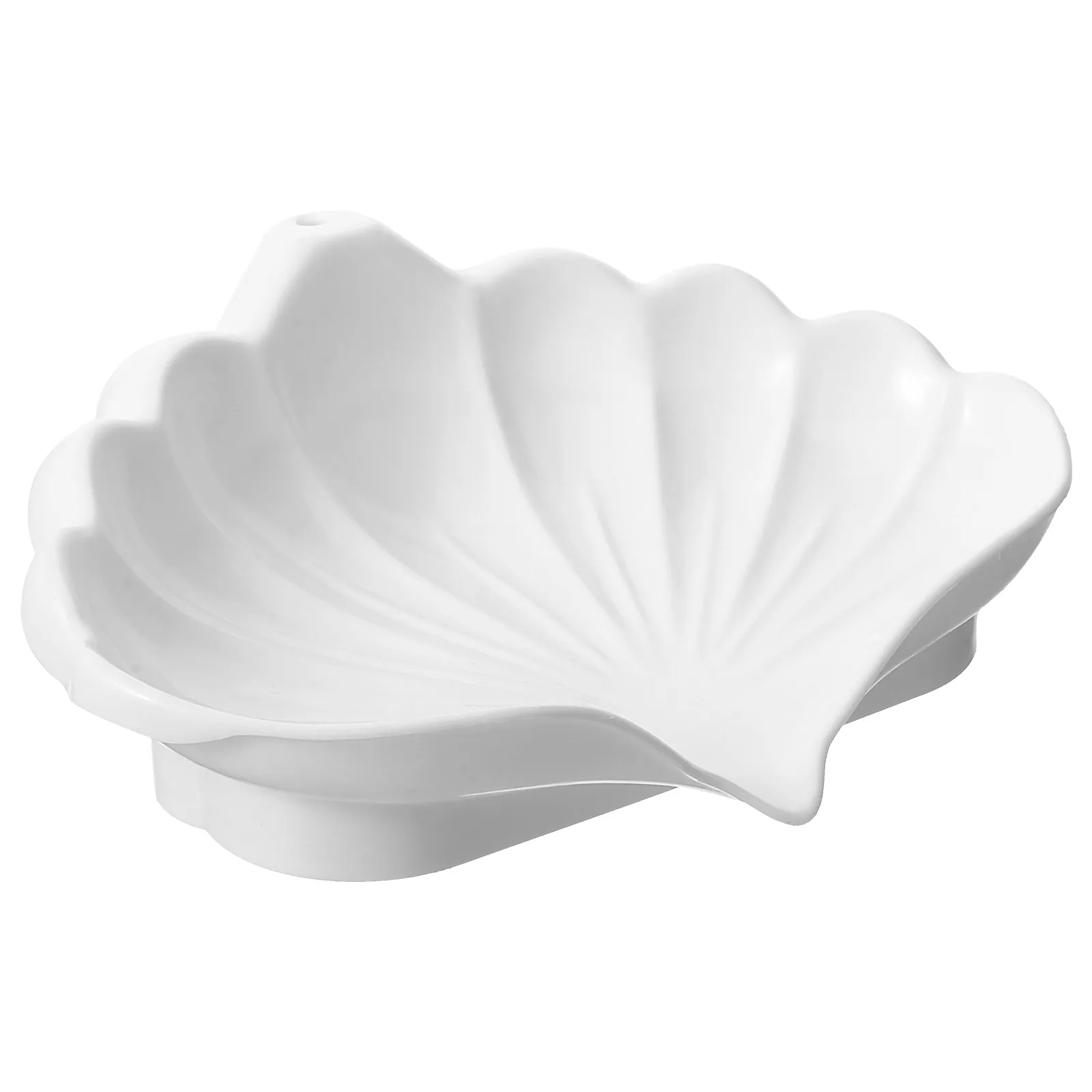 Seashell Soap Dish Plastic Soap Holder Countertop Soap Tray Bathroom Shell Soap Box Hand Dispenser Drain Rack 16.8X13.2X5.3cm