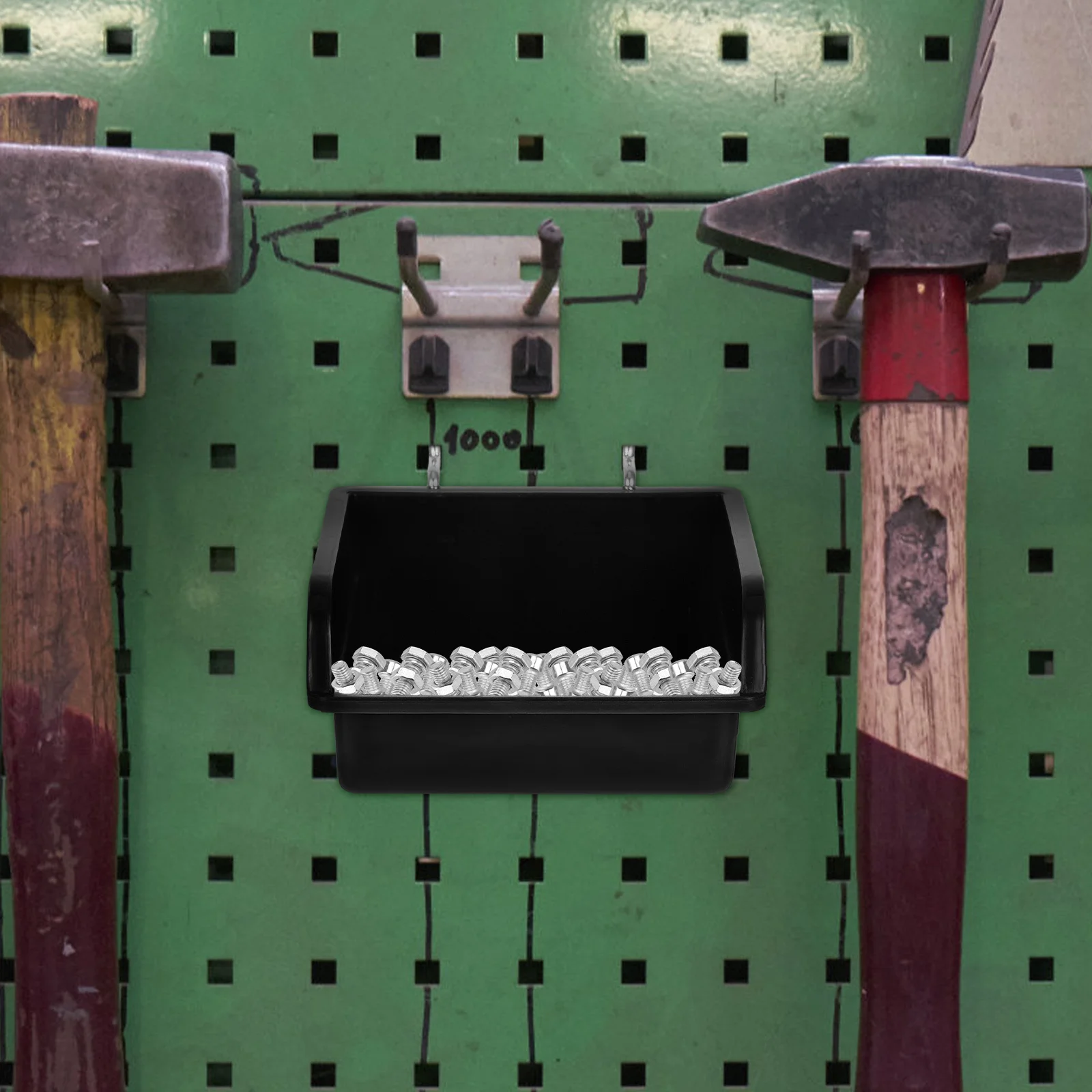 

Pegboard Baskets Set of 6 for Tools Storage Craft Room Organizer Wall Mounted Bins Workshop and Garage Organization Solutions