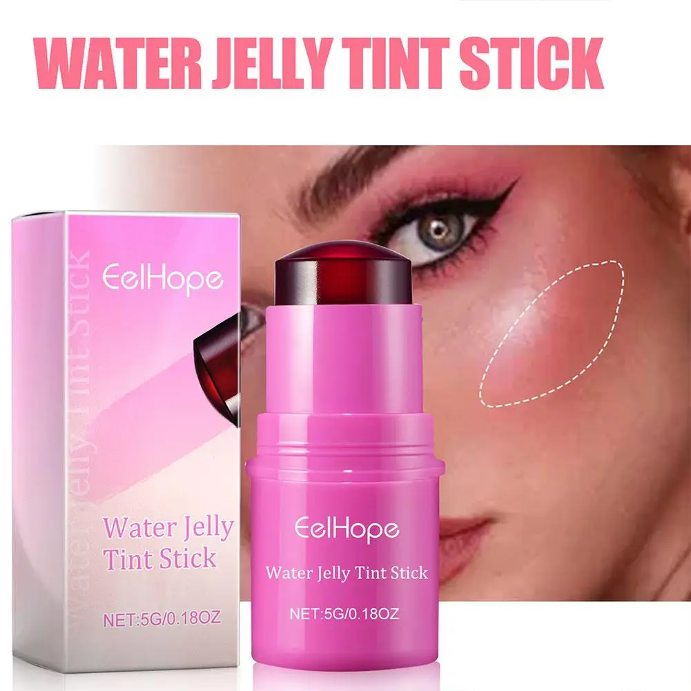 Koelwater Jelly Tint Stick 3 In 1 Wanglip Getint Bevochtigd Blush Stick Ogen Wanglip Fleuren Crème Matte Contour Make-Up Op