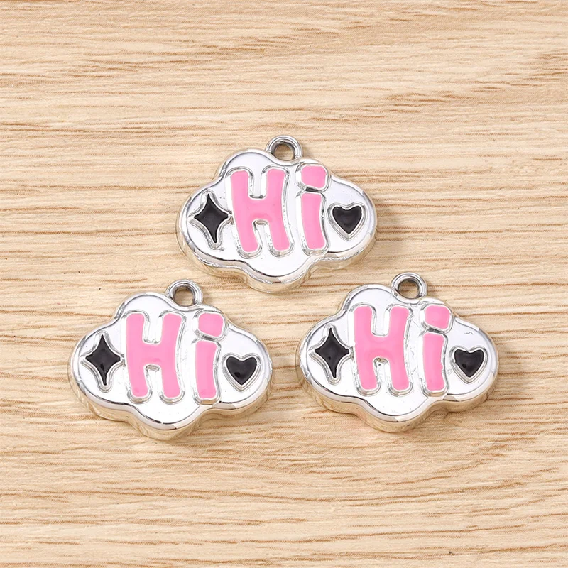 Tusember 10 Stück 18 x 22 mm Cartoon-bunte niedliche Hi-Charms für Frauen und Mädchen, niedliche Ohrringe, Schmuck, Halskette, Armband, DIY-Handwerk – Detail 9