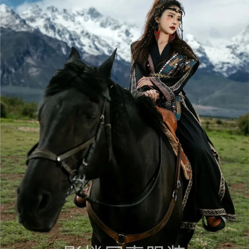 

New ethnic Western Regions clothing set exotic travel photography and portrait