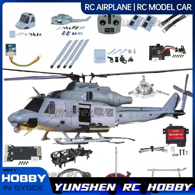 Goosky E2 Uh-1y Venom Originalzubehör Karosseriüren Hauptpaddel Elektrische Ausrüstung Rotorkopfabdeckung Sockel