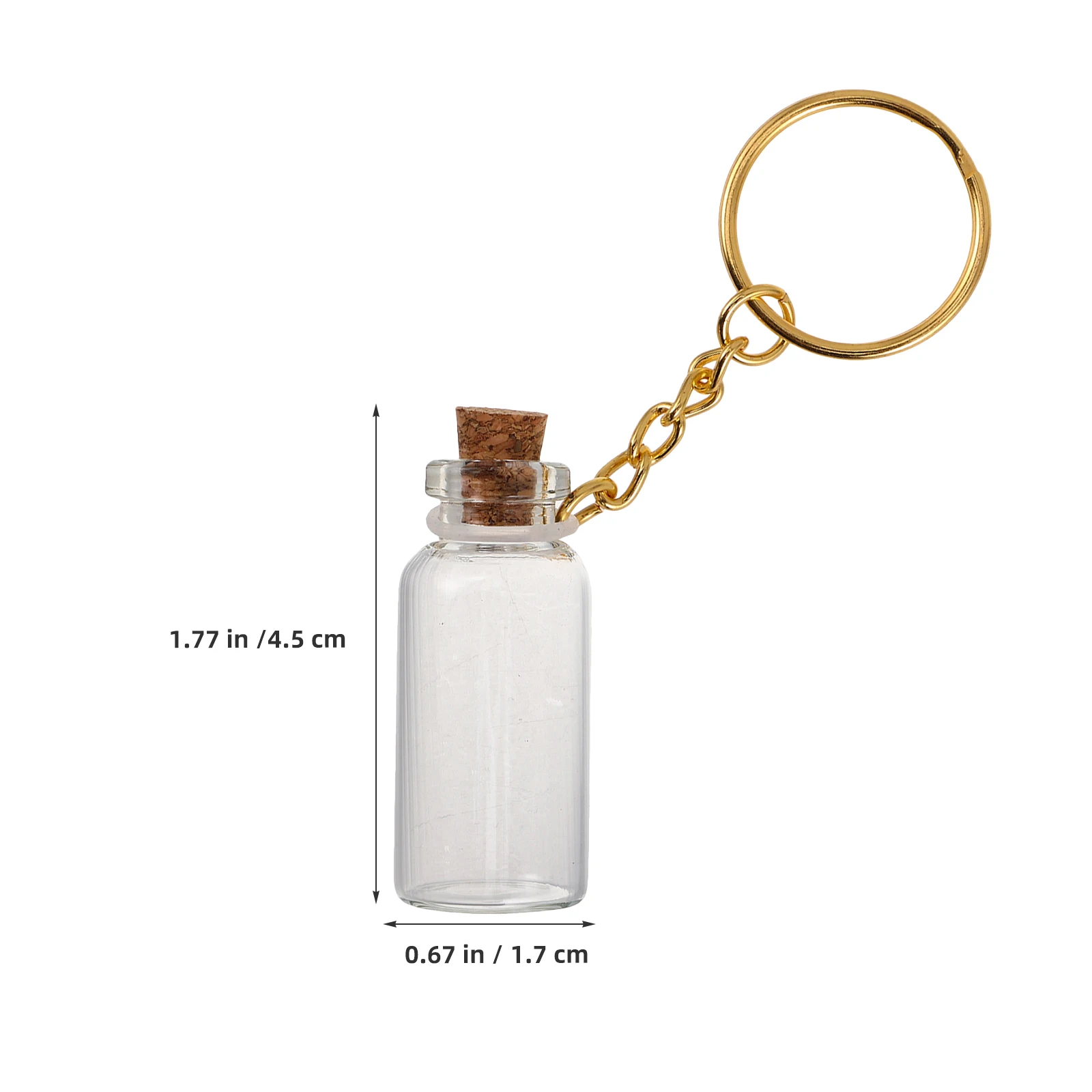 12 قطعة مجموعة زجاجات متمنيا الزجاجية 5 مللي برطمانات شفافة صغيرة مع سدادات الفلين وحلقة مفاتيح للمشروعات اليدوية وهدايا العيد #6