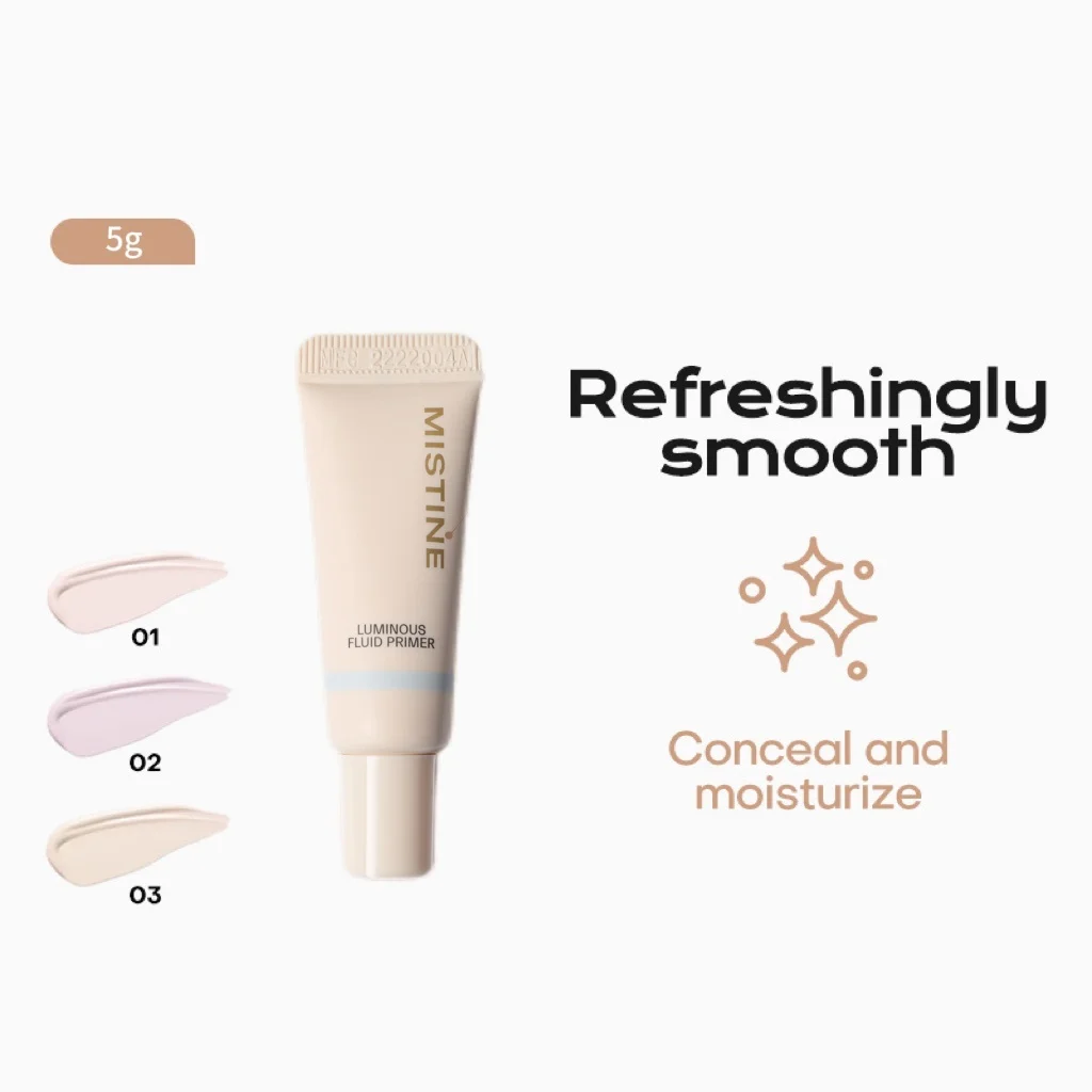 Mistine Mini Hydrating Foundation Primer แต่งหน้า Primer สําหรับทุกสภาพผิว Skin Perfecting & Smoothing แต่งหน้า Base 5g 1 pc