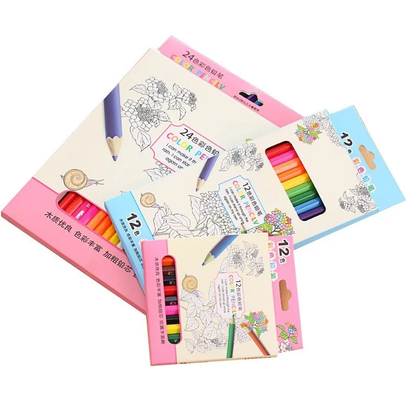 Color Pen Pencils Set Children Kawaii Stationery Crayon Coloring Drawing Colored Pencil for School Paint Art Supplies lápices