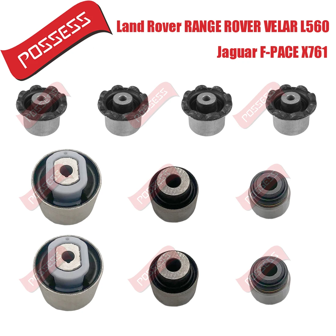 10 Pieces Front Suspension Control Arm Bushing Kits For Land Rover RANGE ROVER VELAR L560 Jaguar F-PACE X761 2017-/