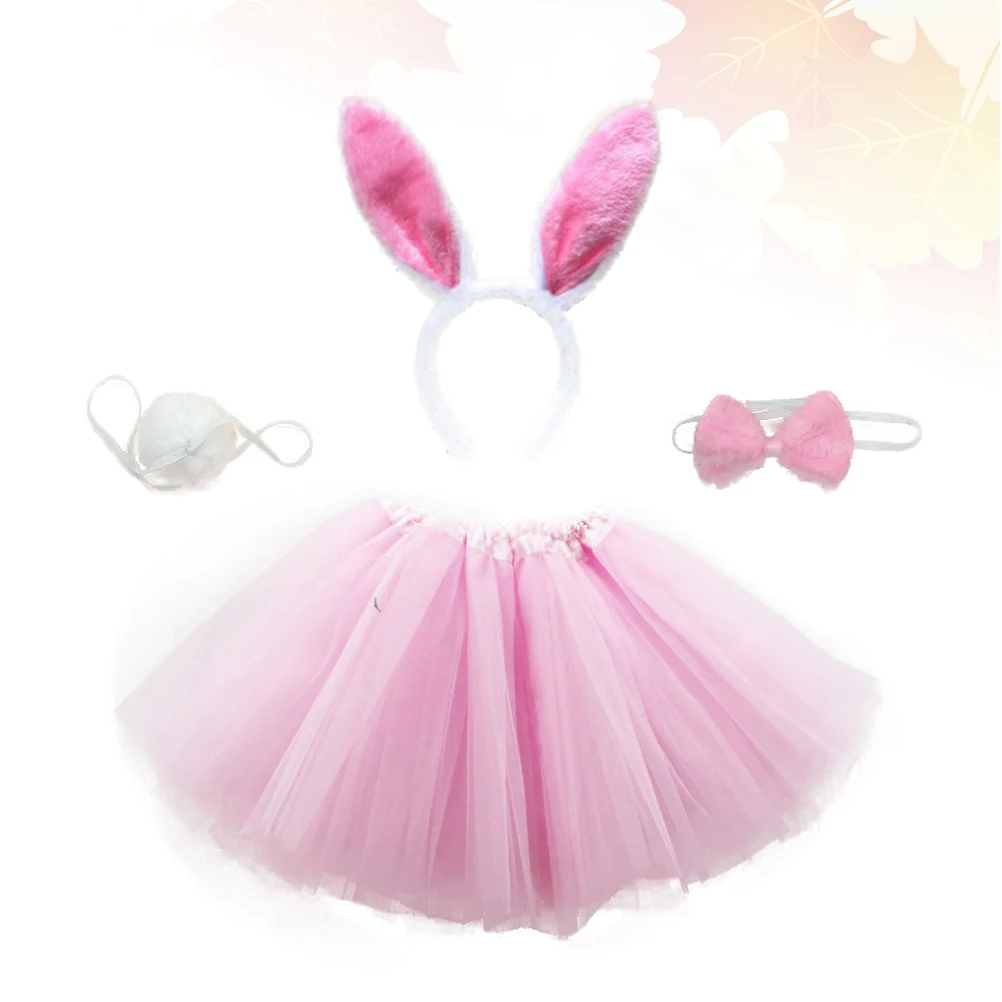 

Rabbit Performance Costume Girls Party Skirt Premium Material Elastic Waist Easter Birthday Tulle Skirt Stylish Design Props