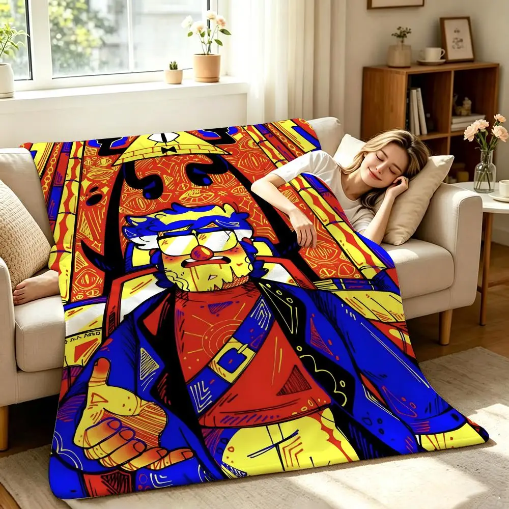 Art T-Triangle Throw Soft Warm Flannel Throw Blanket, Multi-use for Sofa Bed Office Nap