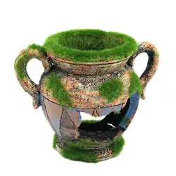 Aquarium Decoration Vase Reptile Shelter Fish Tank Ornament Moss Grotto Aquarium Aquascape Tree Cave Terrarium Decor Driftwood