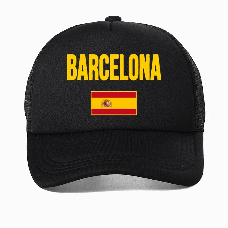 

Spain Barcelona Graphic Baseball Cap for Men Spanish Bullfight Printed Dad Hat Vintage Espana Flag hats cool Mesh Trucker hat