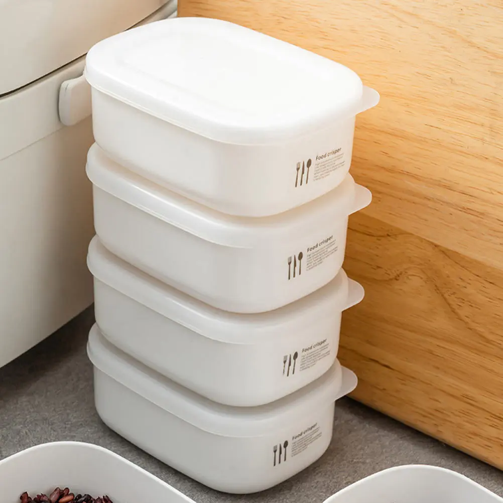 

4Pcs Practical Bento Box Safe Materials Heat Resistant Food Container Lunch Meal Box Storage Container