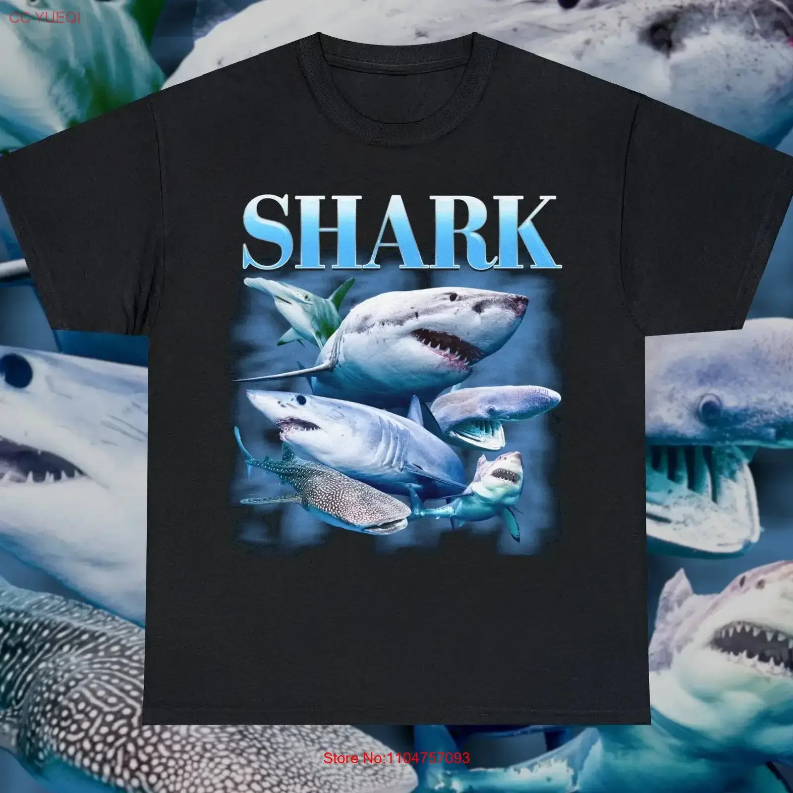 Shark Vintage T Shirt Retro 90s Bootleg Hammerhead Whale Great White Animal High Quality  vintage Washed Stylish Slightly
