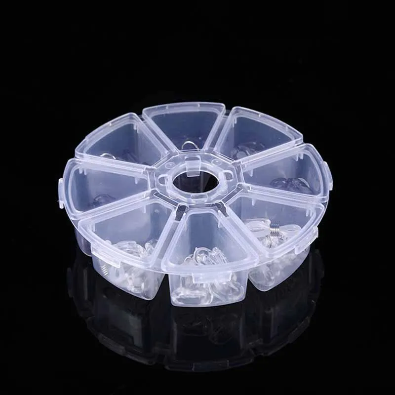 Boîte de Rangement en Plastique à 8 Compartiments pour Bijoux, Perles de Forme Ronde, Boucles d'Oreilles, Plusieurs Ajustables en Afrique, 5 Pièces