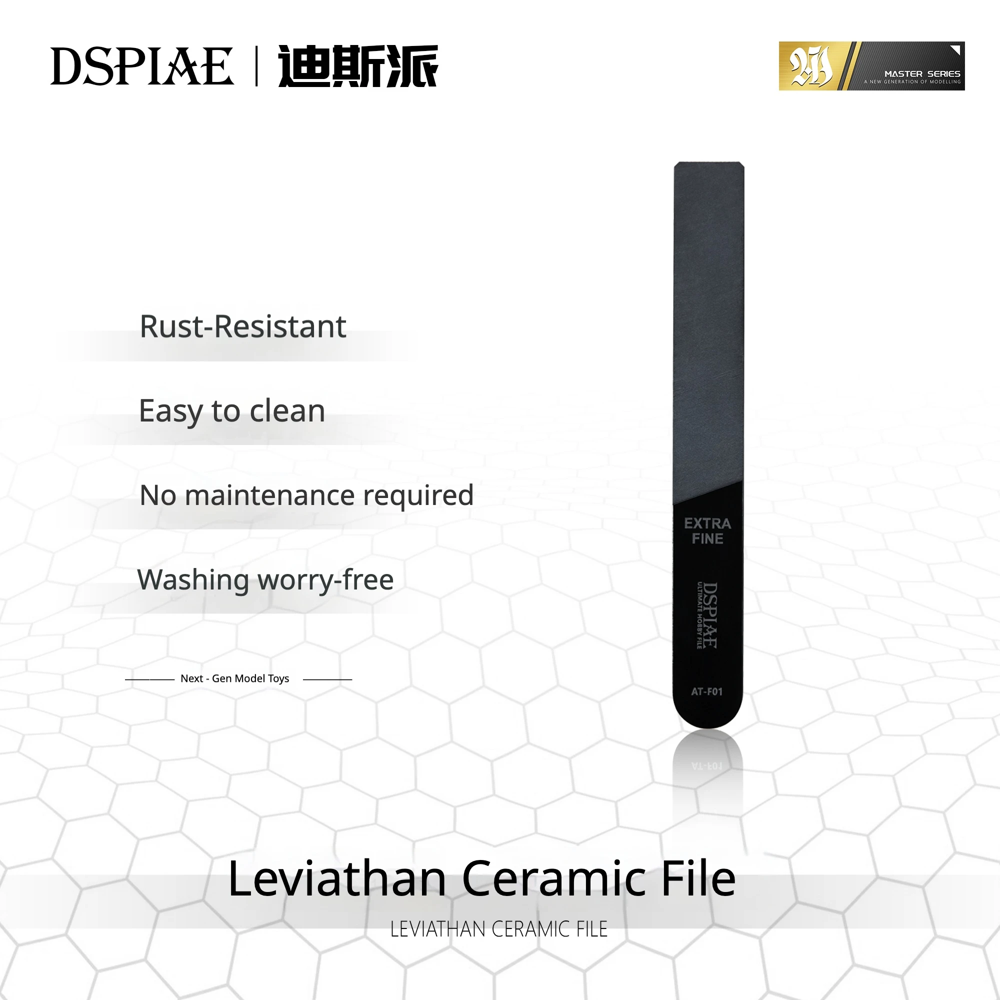 DSPIAE AT-F01 Leviathan Ceramic File Anti-Oxidation Washable Extra Fine Polishing Stick for Gundam Scale Model Deburring Tools