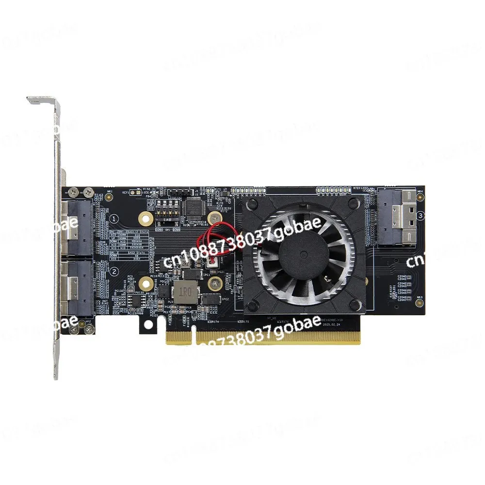 

Контроллер расширения PCIe 3.0 PLX8749 без разделителей, 2 NVMe плюс 3 SlimSAS