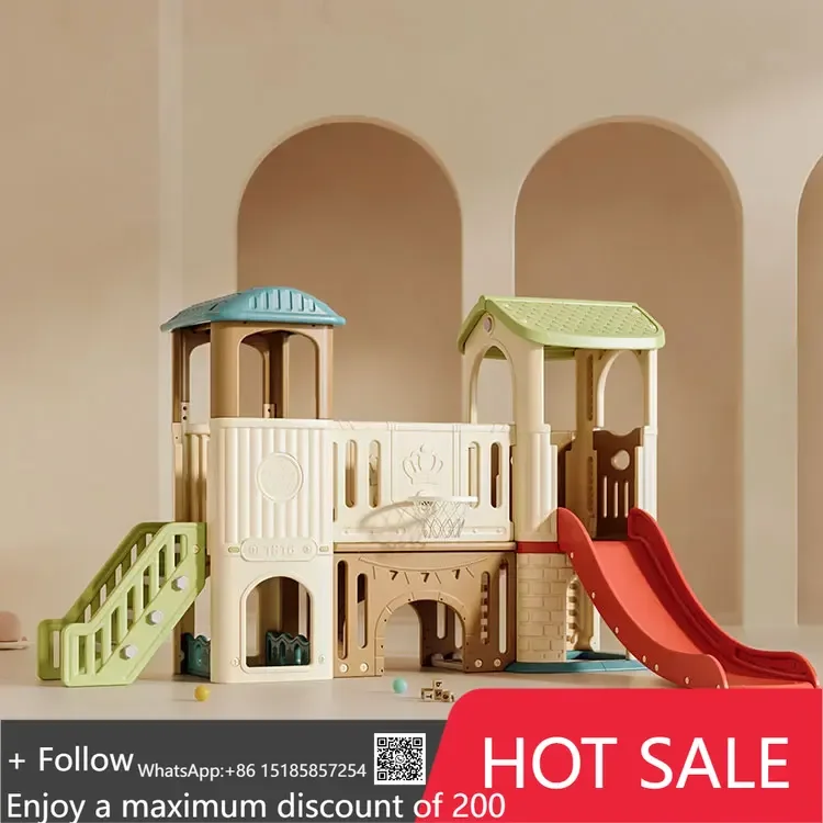 

2025 Hot Sale Children Play House Outdoor Small Plastic Slide Playground Set Kids Play House With Slide