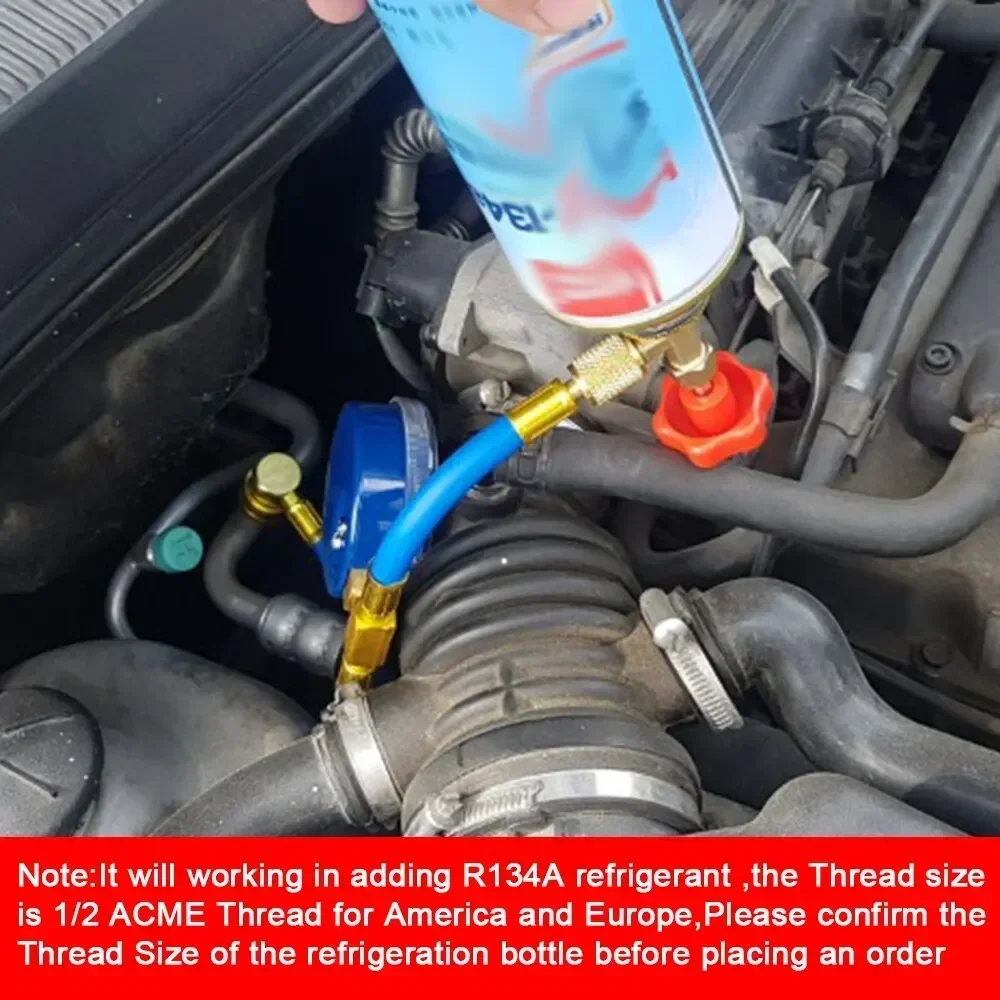 Refrigerant Recharge Hose Car Air Conditioning Reparing Tools R134A Accessories Pressure Gauge Measuring Kit