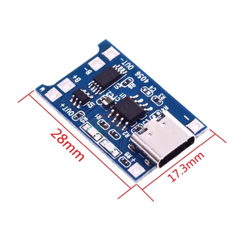 Módulo de cargador de batería de litio, placa de carga con protección, funciones duales, Li-ion, 5V, 1A, Micro, tipo c, Mini 186