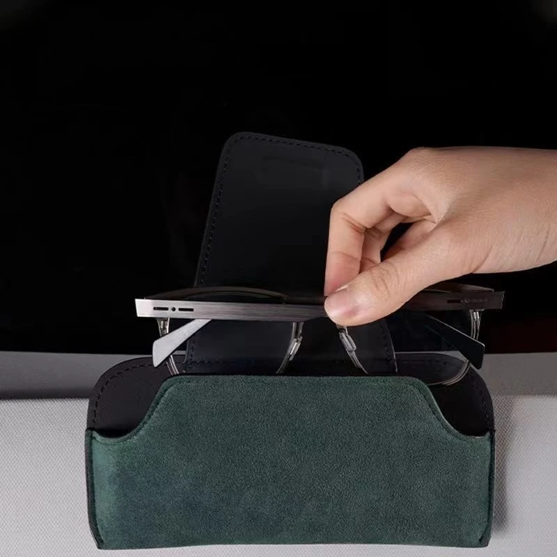 Car Sun Visor Storage Box Storage Bag Glasses Suede Sunglasses Case Holder for MAN TGX TGM TGA TGS TGE Far Fashion aroma