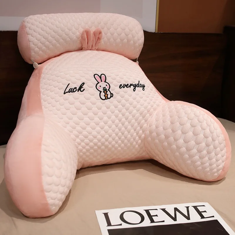 Soft Cool Touch Bed Backrest Pillow Large Sofa Cushion Ice Bead Lumbar Support for Bedroom Dormitory
