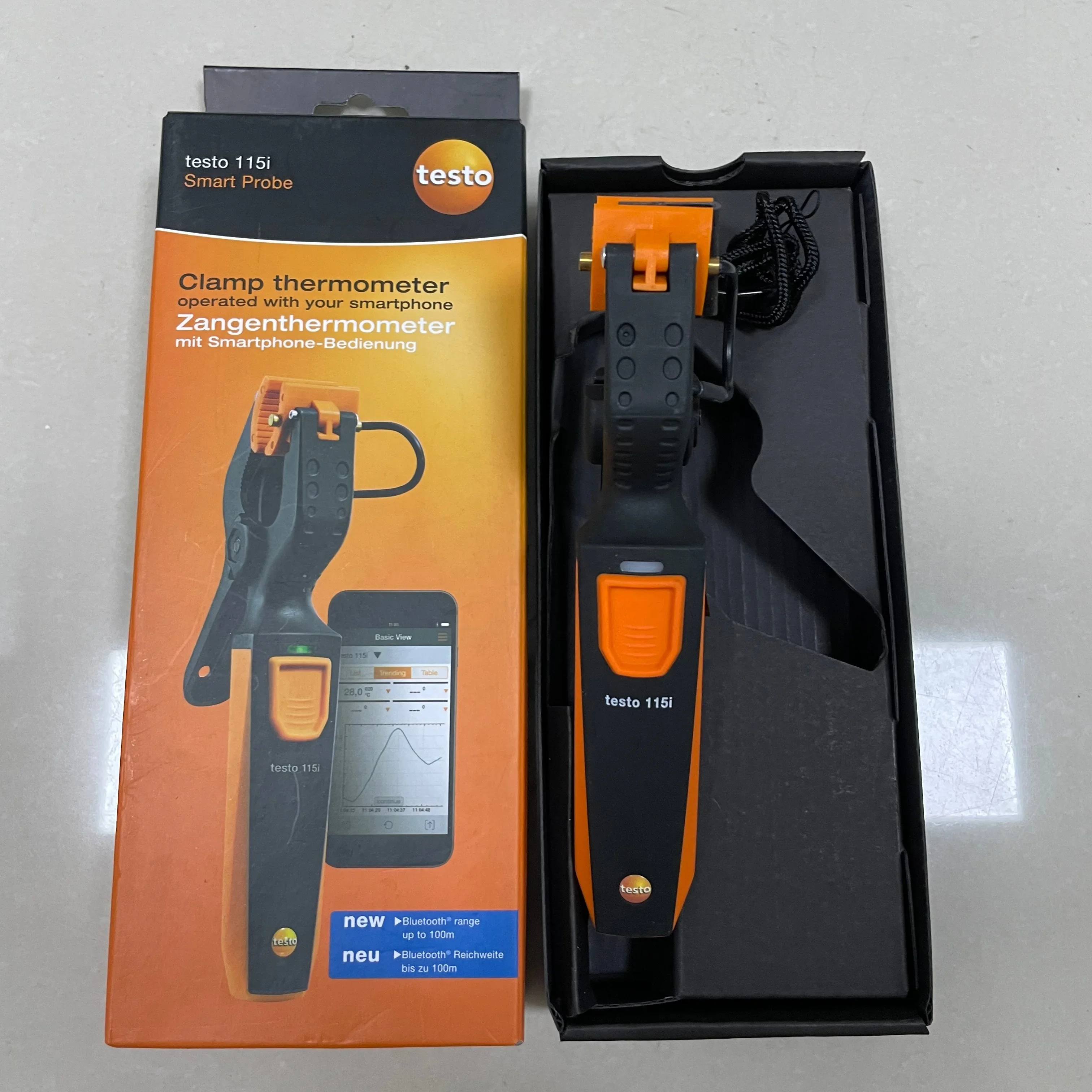 New Type Testo 115i Clamp Thermometer 0560 2115 02 Operated Via Smartphone With Bluetooth range up to 100 m