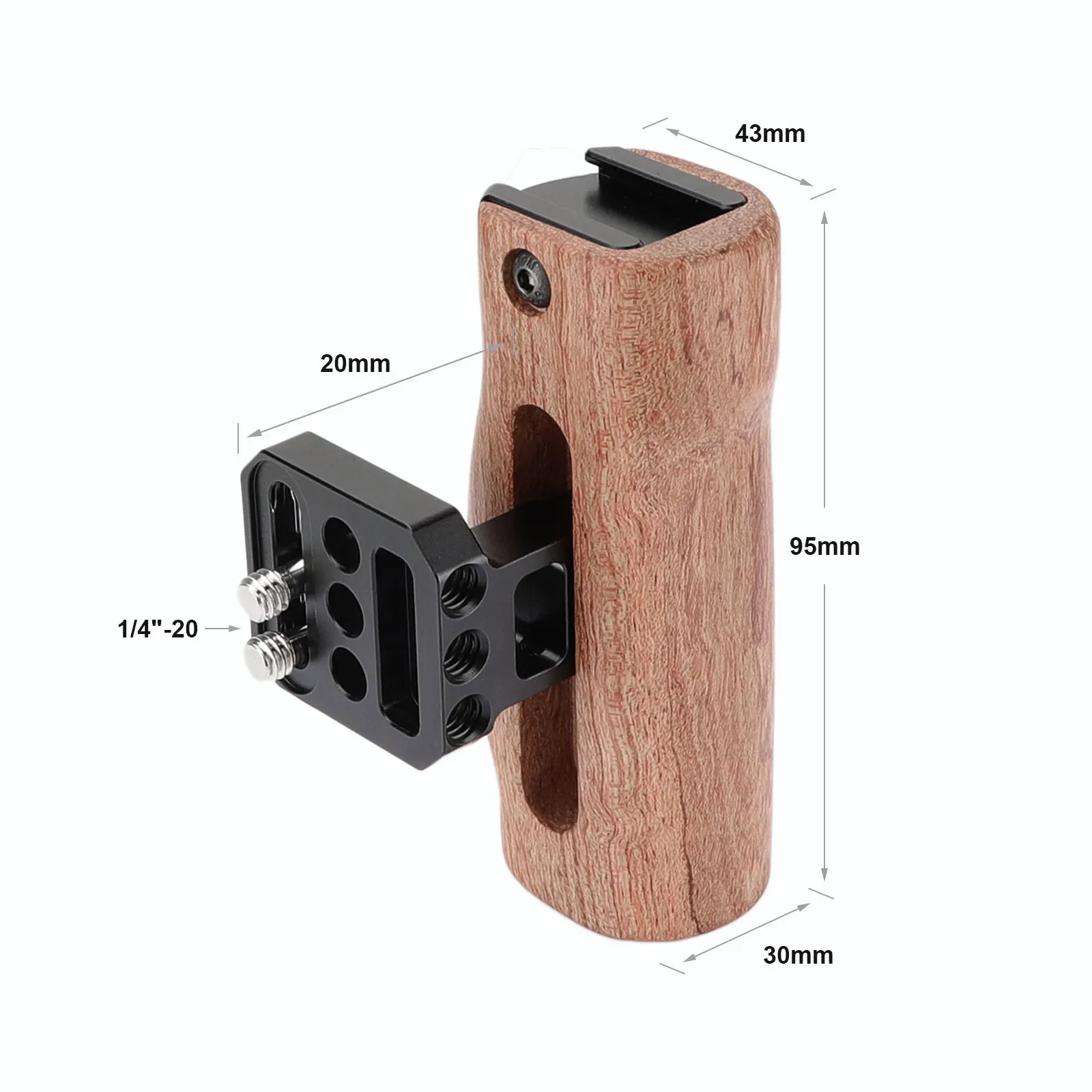 SZRIG Universal Camera Wooden Handle Top With Hot Shoe Mouth For SLR Camera Monitor Cage Kit （Either Side）