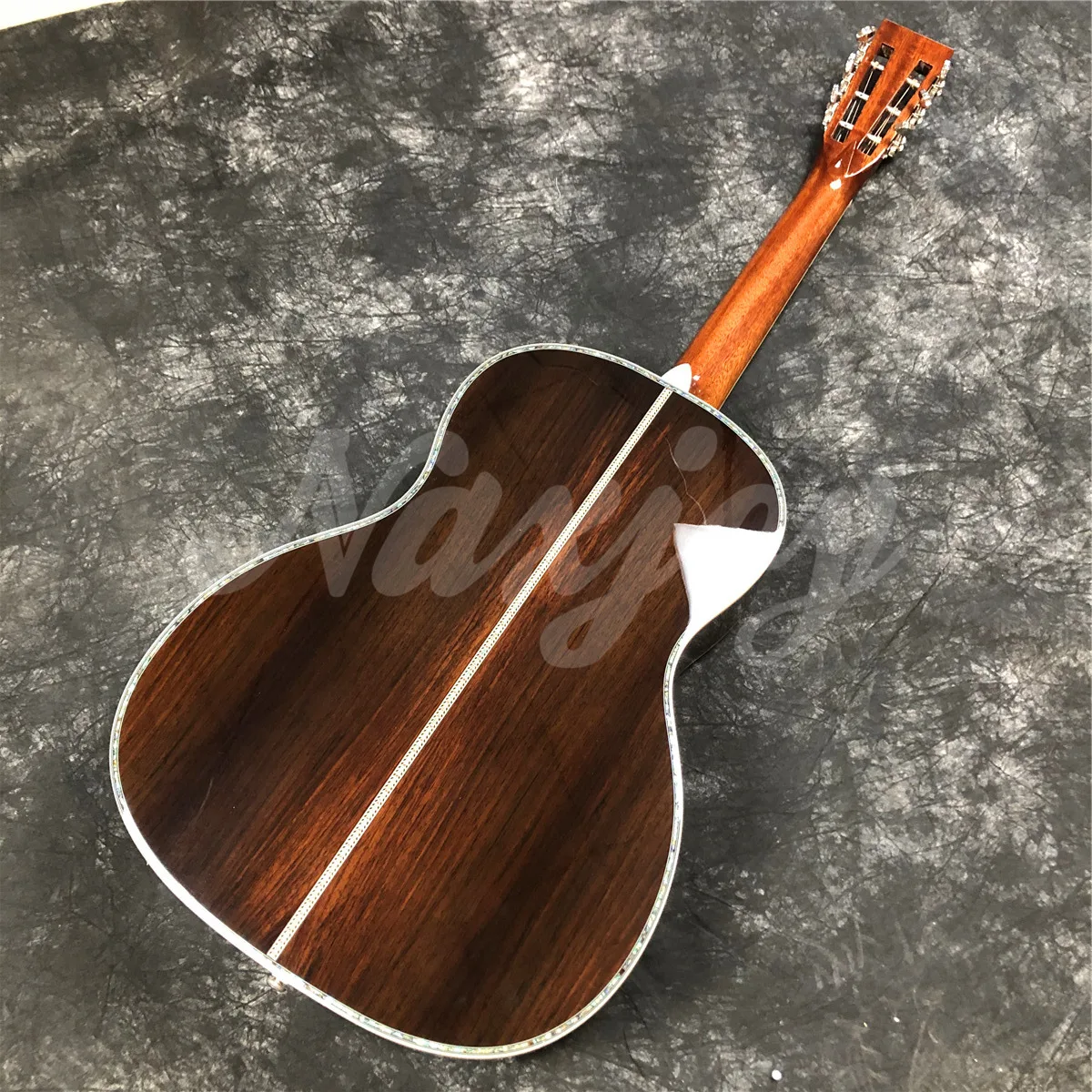 39 Inches ooo Type Solid Cedar Top Acoustic Guitar Abalone Inlays Rosewood Body Ebony Fingboard Guitar