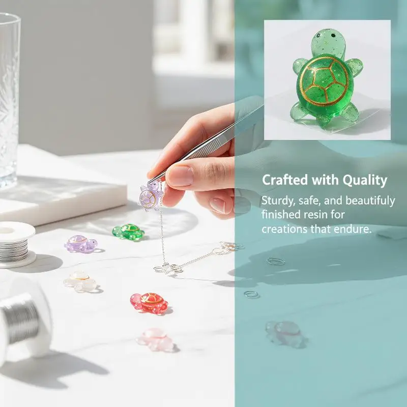 50pcs Mini Resin Colorful Turtles Figurines Multi-Function Turtle Miniatures For Micro Landscape DIY Fairy Garden Decor