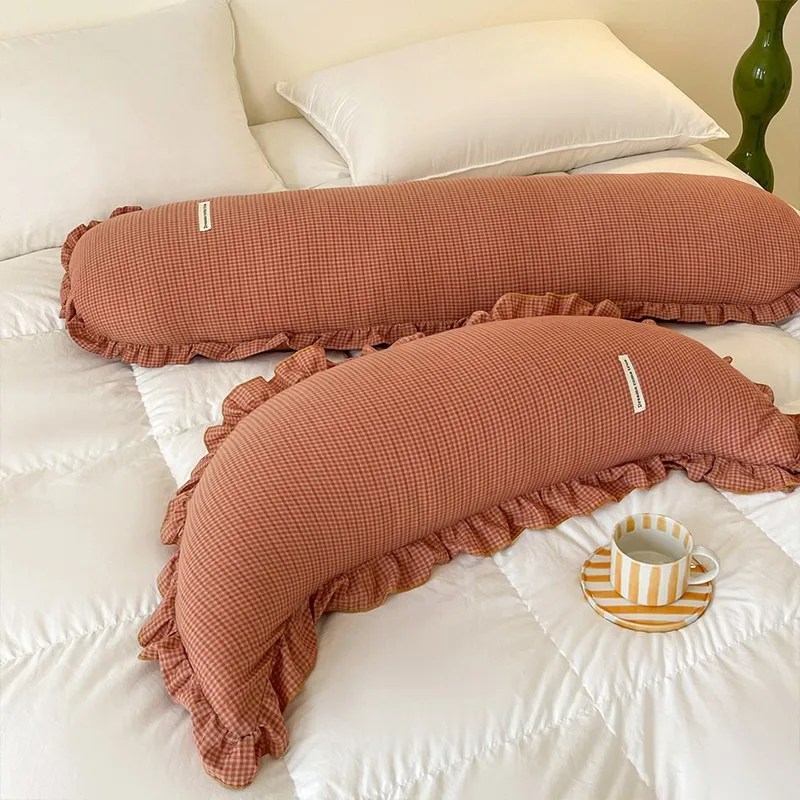 80/115cm Cotton Long Pillow Moon Pillow Pillowcase And Pillow Core Removable And Washable Room Decoration Cushion