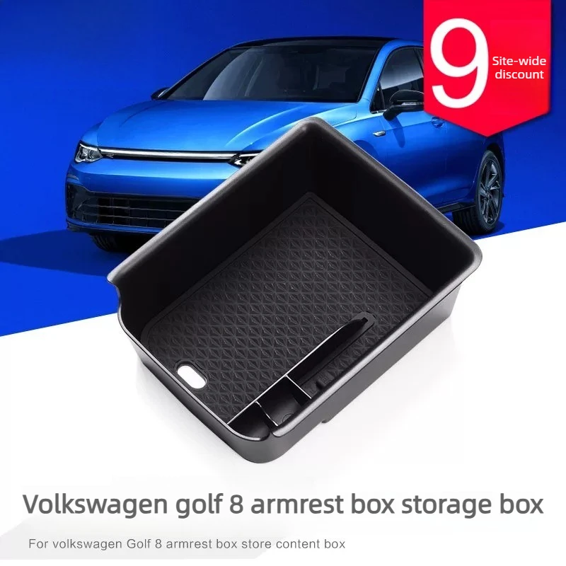 FOR Volkswagen Golf 8 Armrest & Center Console Storage Tray Anti‑Slip Dust‑Proof Odor‑Free Durable Interior Accessory