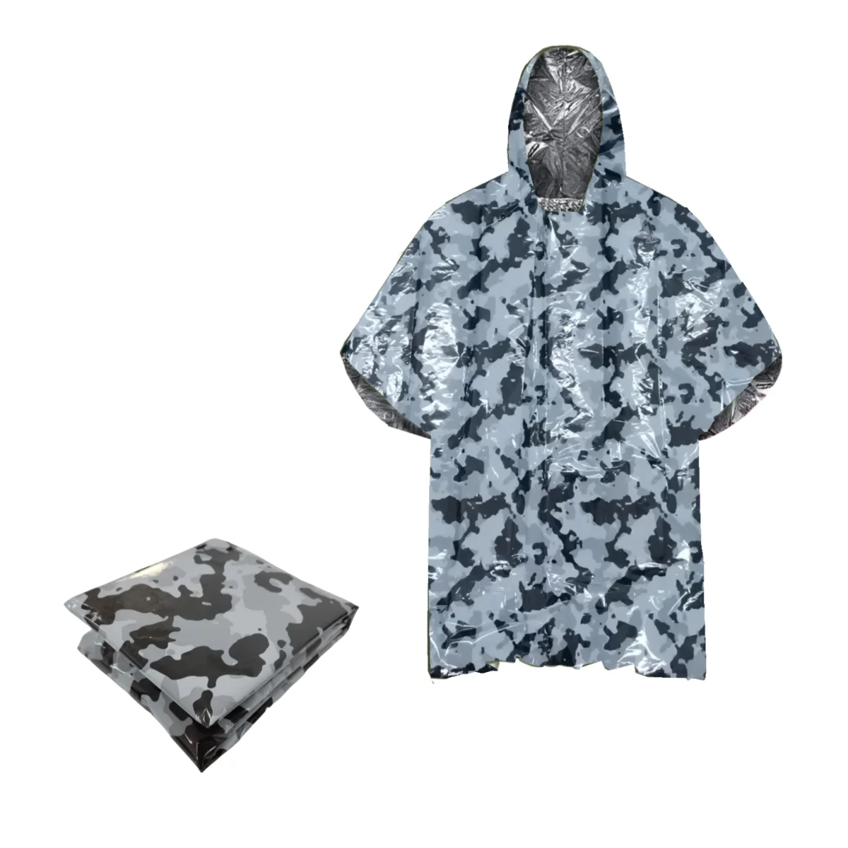 Raincoat Waterproof Poncho Camouflage Cover For Camping Hunting Clothes Shelter Tent Military Emergency Raincoat