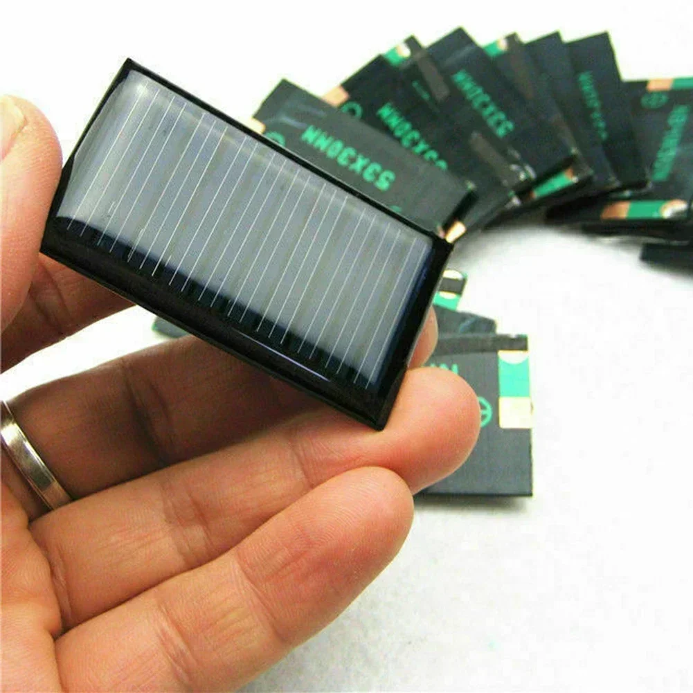 10pcs Small Power Solar Cells Panel - 5V 30mA - 53X30mm DIY Electronics LED Light Solar Cell  Panels