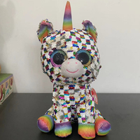 Best Christmas Gift Ty Beanie Boos Medium Size 27cm Sequin Unicorn Plush Toy Doll