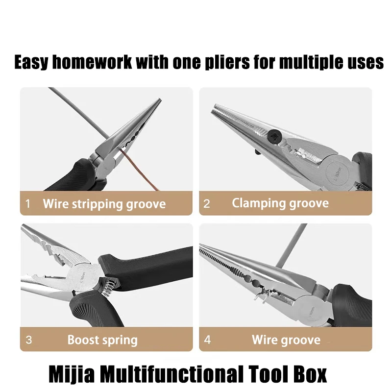 Xiaomi Mijia Set di attrezzi elettrici, cacciavite elettrico + 24 utensili manuali, scatola di ingegneria resistente alla pressione, riparazioni domestiche