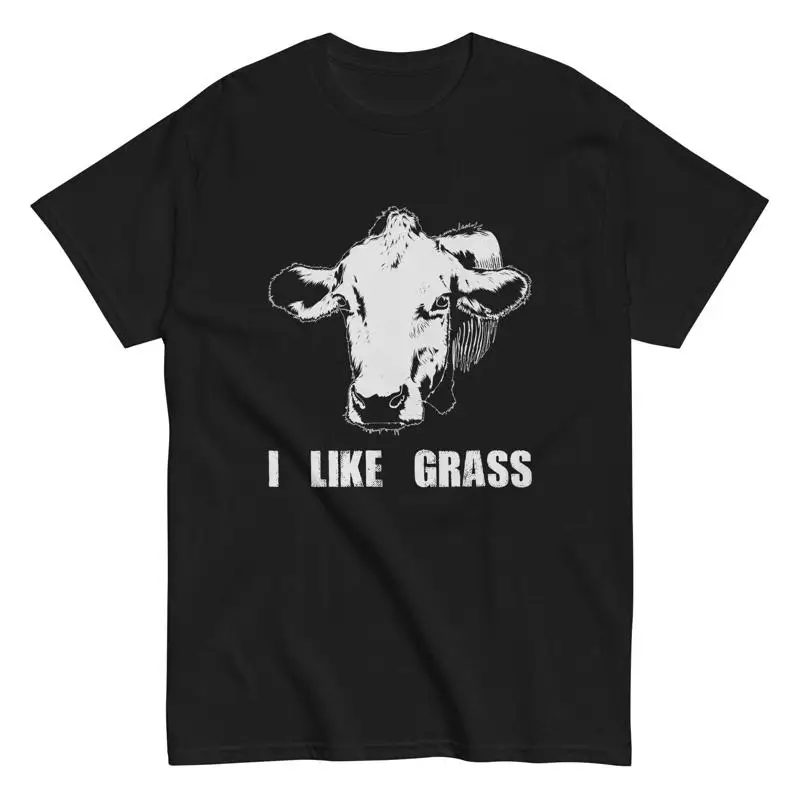 Cow Funny T Shirt Lover Farmer Farming I Like Grass Cotton
