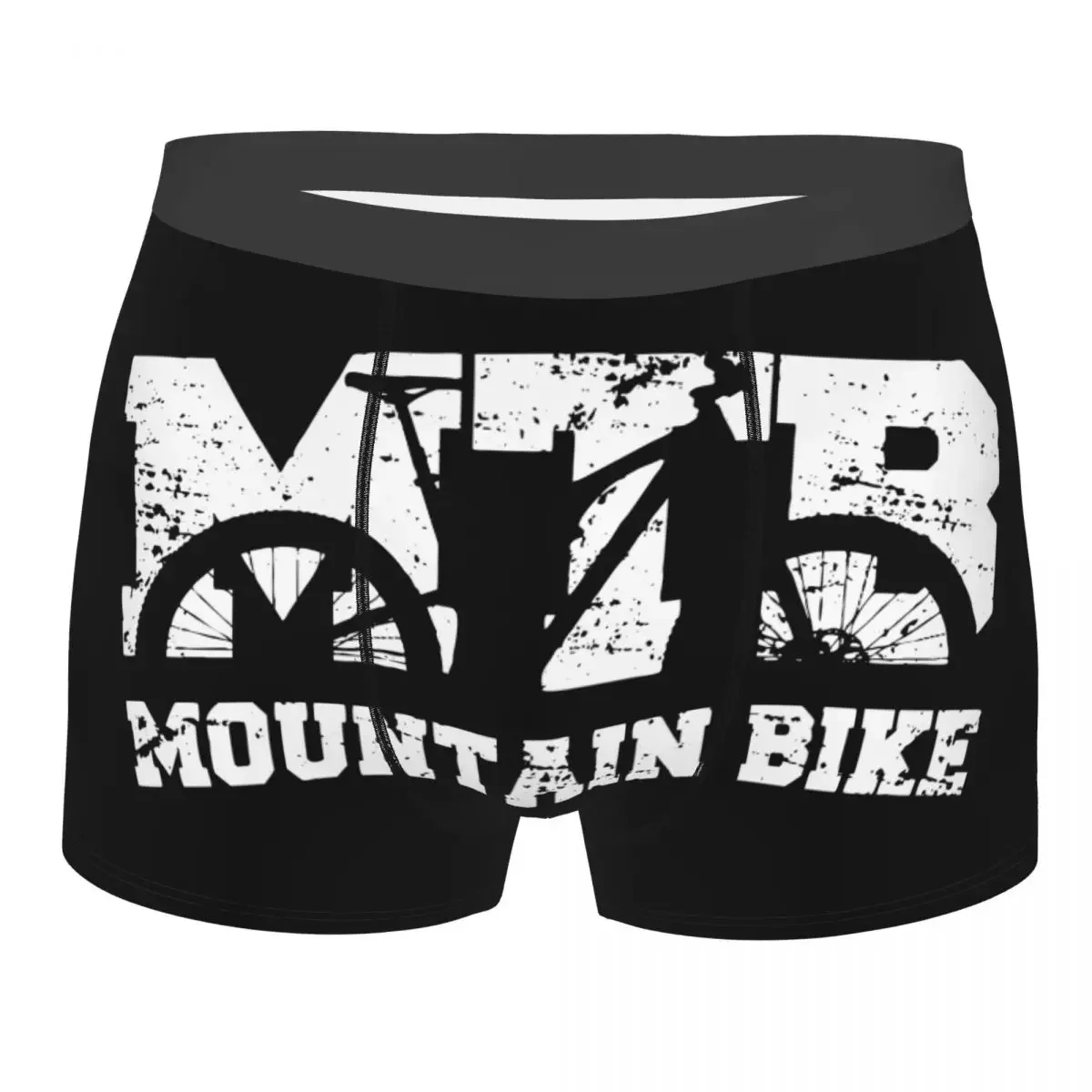 Mountain Bike Vintage MTB Distressed Design Men's Underwear Boxer Shorts Panties Funny Breathbable Underpants for Male