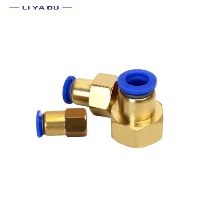 1/10szt PCF Złączka rurowa powietrza 4 6 8 10 12mm Rura węża 1/8 3/8 1/2 1/4 BSP Gwint wewnętrzny Mosiężne złącze pneumatyczne Szybkozłącze