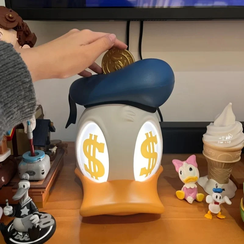 

Donald Duck Gold Coin Lucky Duck Night Light | Cute Christmas Ornament Living Room Tabletop Decoration Gift for Kids