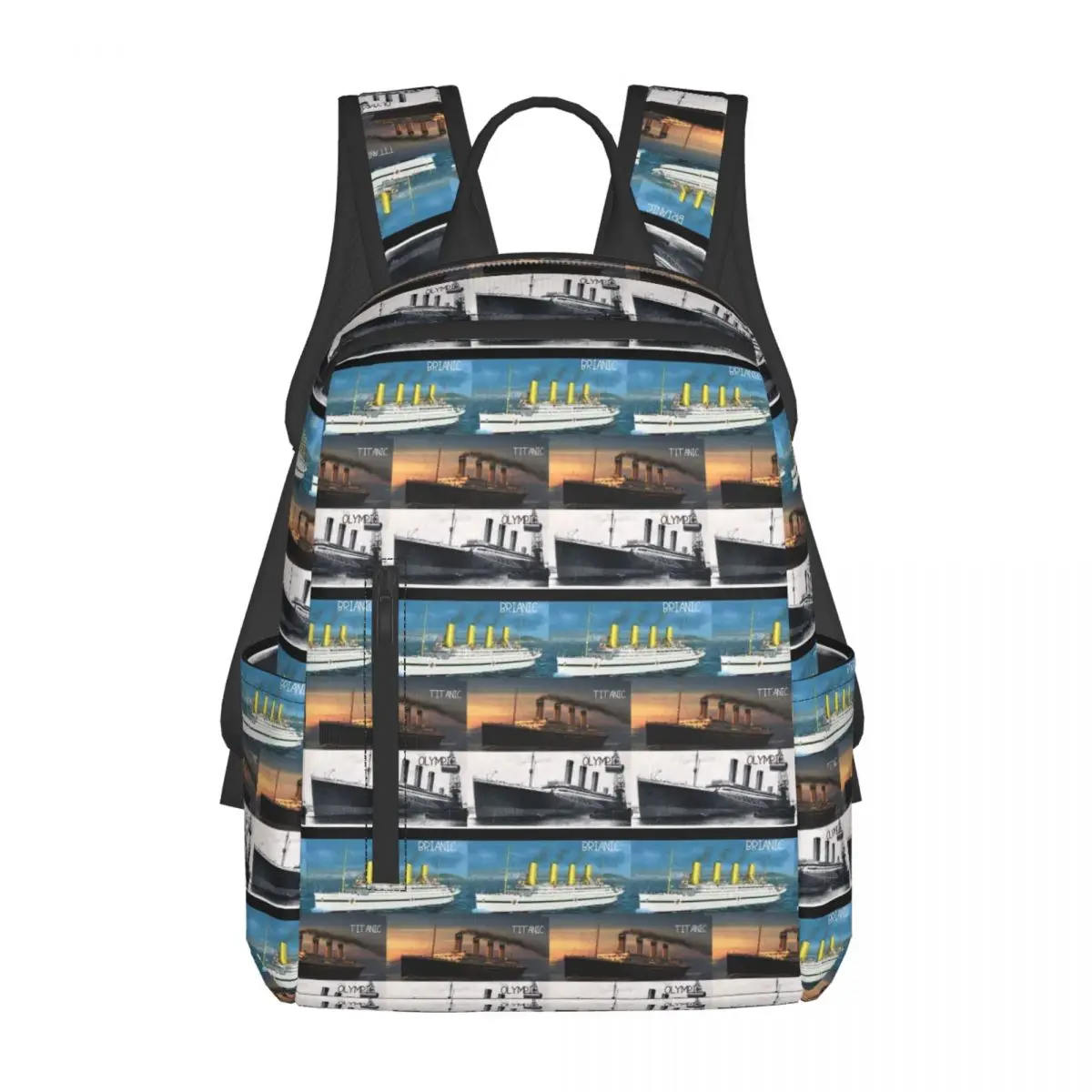 Titanic Britanic Sister Ship Iceberg White Star Liners Backpack Daypack Boy Girl BookBag School Bag Shoulder Bags for Men Women