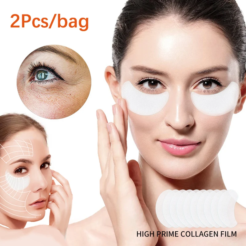 Collagen Soluble Film Eye Zone Mask Vitamin Patches Hyaluronic Acid Moisturizing Firming Face Dark Circles Skin Care Beauty Tool