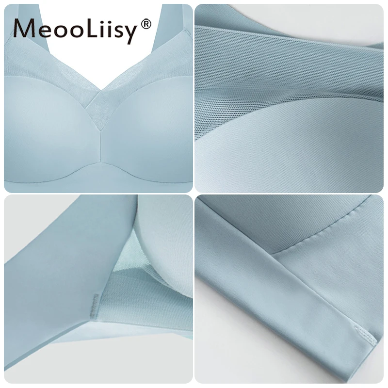 MeooLiisy 2 PCS/Lot! Top das Mulheres Sem Costura Bras Sem Fio Underwear Confortável Yoga Aptidão Colete Sono Lingerie Plus Size