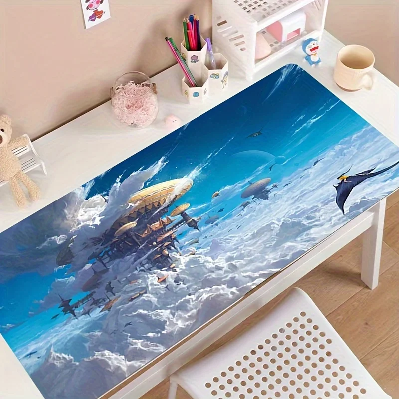 

Fantasy Sky City Airship Extended Mousepad Durable Non-Slip Rubber Gaming Desk Mat