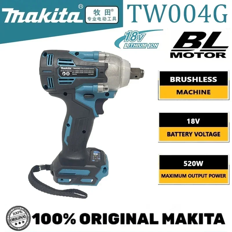 

Makita 18V TW004G Electric Brushless Electric Wrench, High Torque Impact Wrench, Wind Cannon, Auto Repair Electric Tool