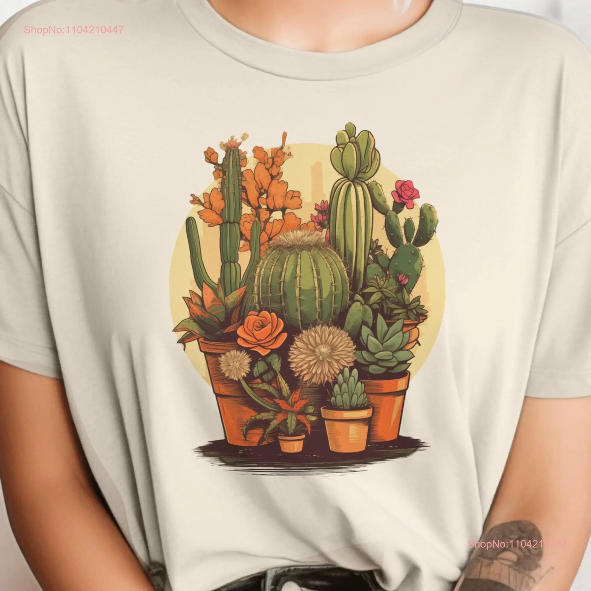 Succulents in pots shirt SucculenT T Plant Lover Crazy Lady Plants Mom Gardening pot head garden long or short sleeves